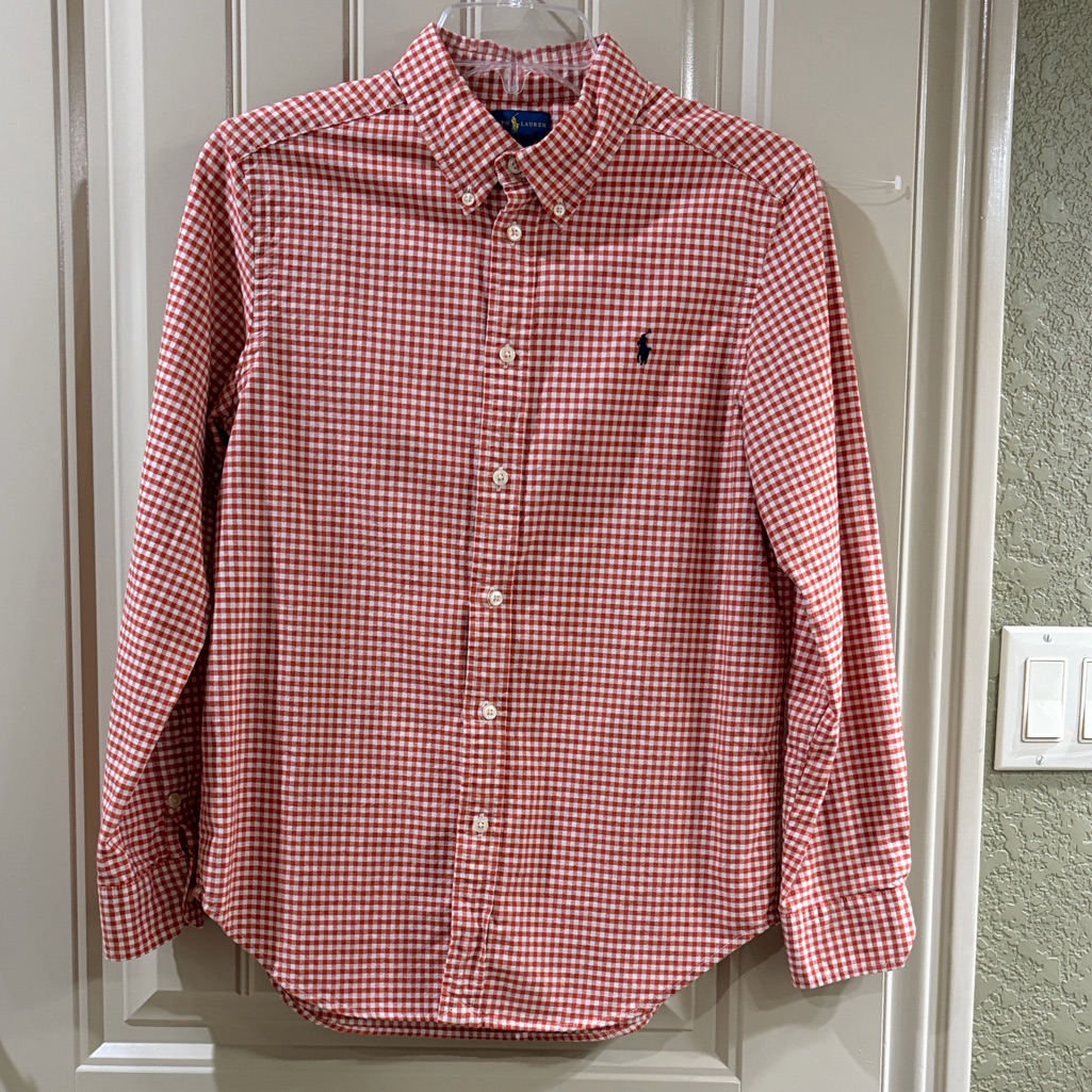 Boys Button Down Shirt By Ralph Lauren Brand Euc